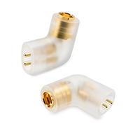 okcsc Adaptador en ángulo hembra de 0,75/0,78 QDC a MMCX para cable MMCX conectado a QDC Uranus, Superior, Anole V3 II V6 VX V14, 8 Pro, Gemini, Folk, Fusion, Tiger in Ear Monitores (1 par