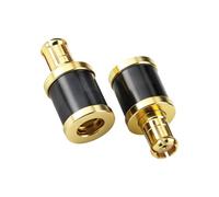 okcsc Adaptador IEM A2DC macho a MMCX hembra, carcasa de fibra de carbono | Conector de audio HiFi chapado en oro de 24 quilates, funciona para cable MMCX conectado con ATH-CK2000Ti/CKR100iS/CKR90iS