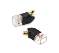 okcsc Adaptador MMCX a 0,78 mm hembra empotrado de 2 pines para cable de | Conectado a KZ ZSA AS10 BA10 ES4 TRN V80 V90 V20 V10 CCA C10 (1 par negro)