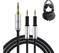 okcsc ATH-R70X/XA - Cable de repuesto para auriculares de 4 núcleos de PVC trenzado de nailon OFC de 3,5 mm para Audio-Technica de 6.5 pies de longitud