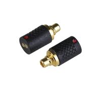 okcsc MMCX a 0.78 hembra mini adaptador funciona para cable 0.78 | Conectado a FiiO FH1 FiiO F9 PRO F9 KZ ZS10 ZS6 ZST ZSR TFZ King Pro (1 par negro)