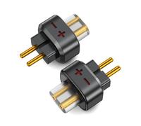 okcsc QDC a 0,78 - Adaptador macho de 2 pines para cable de 0,78/0,75 de 2 pines conectado con SHUOER CONDUCTOR/SINGER/SOLOIST/EJ07/TAPE PRO/KZ:BA10/AS10/ZS10/ZSR/ZST/ED12/ES3/ES4/IM2, color negro