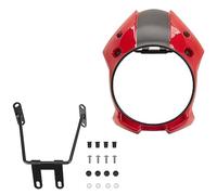 OKDJX Accesorios para lámparas Cubierta De Alerón Para Faro Delantero Motocicleta, Deflector Viento Para Parabrisas Para Honda Rebel CMX 300 500 CMX500 2017 2018 2019(Rosso)