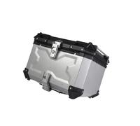 OKDJX Caja de Equipaje para Benelli TRK502X 38L/45L, Baúl Aleación Aluminio para Motocicleta, Alforjas, Soporte para, Portaequipajes, Caja Lateral, Accesorios para Maletero(Silver,45L)