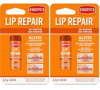 O'Keeffe's Lip Repair - Bálsamo labial reparador para labios secos y agrietados - 24h hidratación - Sin aroma (Paquete de 2)