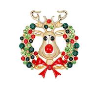 Okeeyseda 1 x Pin Broche de Navidad de muejr de Personalidad de Moda Clip de Chal Bufanda Cubierto de Diamante de Imitacion para Mujer Senora