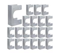 Okeeyseda 10 Zapatas para Pernos 2X, Zapatas Galvanizadas de Calibre 16, 6,25 Pulgadas de Alto, 1,5 Pulgadas de, Compatibles con Tubos de Hasta 2 3/8 Pulgadas de Diámetro Exterior.