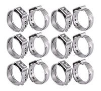 Okeeyseda 100 Piezas Abrazaderas de Cincha, Abrazaderas de Tubo, Accesorios de 1/2 Pulgada, Anillos de Crimpado de Cincha de Acero Inoxidable, Abrazaderas de PresióN, Accesorio de Crimpado