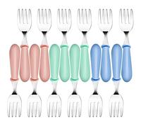 Okeeyseda 12 Piezas Tenedores para NiñOs PequeñOs, Utensilios para NiñOs PequeñOs, Tenedores para BebéS Acero Inoxidable, Cubiertos para NiñOs, Juego Cubiertos para NiñOs AutoalimentacióN