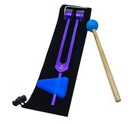 Okeeyseda 136.1 OM136.1 Tenedor de AfinacióN de AleacióN de Aluminio con Martillos para Curar Chakras, Terapia de Sonido, Aliviar el EstréS, PúRpura