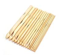 Okeeyseda 16 Piezas Agujas de Ganchillo Tejidas en Lana de Tejer de Madera 2.0 mm - 12.0 mm Gancho de Crochet