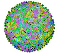 Okeeyseda 1900 Piezas Que Brillan en la Oscuridad Beads Mix 9 Colores Glow Beads Luminous Beads Granel AcríLico Hair Beads Plastic Beads