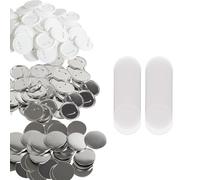 Okeeyseda 200 Juegos de Piezas de Botones Traseros de 3 Pulgadas y 75 mm para Máquina de Hacer Botones, Piezas de Insignias de Botones Redondos para Bricolaje