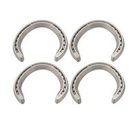 Okeeyseda 4 Piezas 5 Equipo de Caballo Herraduras de AleacióN de Aluminio 2 Herramientas de Herrador Frontal + 2 Traseras para Juego de Torneo