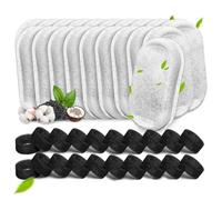Okeeyseda 40 Piezas Cat Filtros de Fuente de Agua para 67oz/2L y 108/3.2L Fuente de Mascotas de Acero Inoxidable Filtros de Repuesto para Gatos Esponjas