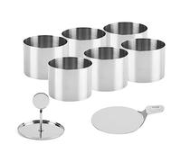 Okeeyseda 6 Piezas de Anillos de Postre y Anillos de Comida, Anillos de Comida, Juego de Anillos PequeñOs, Anillos de Mousse de Acero Inoxidable