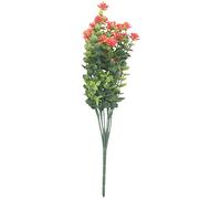 Okeeyseda 8 Unids Flores Artificiales Plantas Al Aire Libre, 8 Ramas Faux Plastic Greenery Arbustos Plantas Colgando Maceta Cocina Hogar Boda Oficina JardíN DecoracióN Naranja