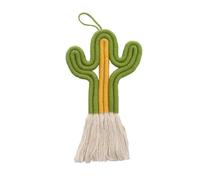 Okeeyseda Adorno Cactus DecoracióN de la HabitacióN Colgante de Pared Tejido con Borlas Regalo de DecoracióN de la Pared del Cuarto de NiñOs Columpio Colgante de Coche Verde