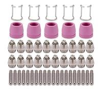 Okeeyseda AG60-55 WSD-60 Cortador de Plasma Boquillas de Punta de Soplete de Corte Kit de Consumibles Accesorios de Cortador de Plasma 50PK