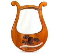 Okeeyseda Arpa de Lira Arpa para Principiantes de 19 Cuerdas, Arpa PequeñA PortáTil de 19 Tonos Instrumentos Musicales de Lira de 19 Cuerdas Arpa de Lira de Madera Maciza