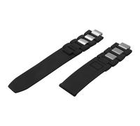 Okeeyseda Banda de Reloj de Correa de Silicona de 20 Mm para Chronoscaph Autoscaph 21 Band, Negro
