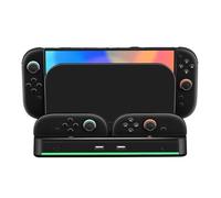Okeeyseda Base de Carga para Almacenamiento de Consola Switch 2 con Base de Enfriamiento NS2, Controlador Pequeño Izquierdo y Derecho con Luz RGB