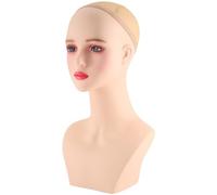 Okeeyseda Cabeza de Entrenamiento Femenina Calva, Cabeza de Maniquí de CosmetologíA para FabricacióN de Pelucas y ExhibicióN para Peluquero