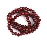 Okeeyseda Cadena de Oracion de Madera 108pzs Pulsera Budista Buda Rojo