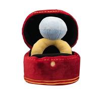 Okeeyseda Caja Anillo Creativa, Juguete Peluche, Caja Anillo Diamante Amor, Juguete para Masticar Mascota Relleno, Sonidos, Cachorros, NiñOs, Perro Suave, Juguetes Interesados.