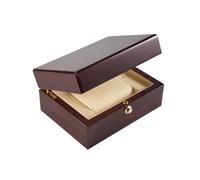 Okeeyseda Caja de Reloj Individual Brillante Lacada en Madera de Gran TamañO con CojíN de PU
