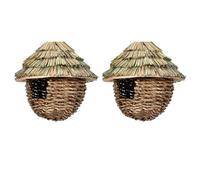 Okeeyseda Casa de Hierba Colgante para Pájaros, de Colibrí Al Aire Libre, Casa para Pájaros, Casa para Pájaros, de Paja Colgante para Pájaros