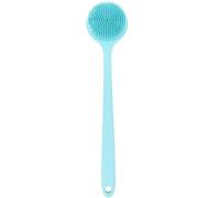 Okeeyseda Cepillo Corporal de BañO de Silicona con Manejar para Ducha con Cerdas Suaves-Azul