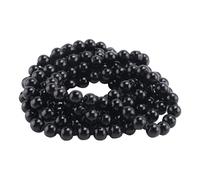 Okeeyseda Collar Cadena del Sueter Larga de Perla Falsa de Moda - Negro