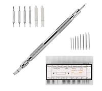 Okeeyseda Conjunto de Herramientas de Barra de Resorte con 6 Puntas Extra para Reloj Muñequeras Correa de Eliminación de Reparación Fix Kit,72 Piezas Pasadores de Reloj Extra