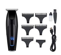 Okeeyseda Cortadora de Pelo EléCtrica USB Recargable Profesional PeluqueríA Cortadora de Pelo Pantalla LED Digital con 5 Peines de LíMite