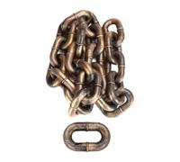 Okeeyseda Cuerda de Tracción para Perros, Simulación de Cadena Gruesa, Cadena Grande de Hierro, Broma Divertida, Suministros para Caminar para Perros, Cuerda de Color Cobre