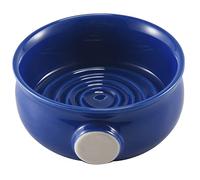 Okeeyseda de Afeitar de CeráMica para Hombres, Cuenco, con Fondo Roscado, Boca, para Brocha de Afeitar y JabóN de Afeitar, Azul Real