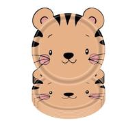 Okeeyseda de Papel con Temática de Animales de, Platos Desechables de Animales, Juego de Cubiertos para Temática de Animales Salvajes, Bautismo de,