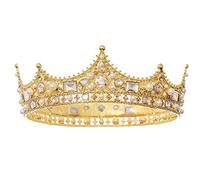 Okeeyseda de para Hombres Accesorio Disfraz de GraduacióN Perla de Cristal Vintage Tiaras de Boda Nupcial ()