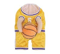 Okeeyseda Disfraz de Jugador de Baloncesto para Perro con Pelota, Disfraz de Baloncesto para Perro, Disfraz Divertido, Atuendo Deportivo, Disfraz de Halloween para Mascotas B