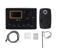 Okeeyseda Ecualizador de 4 Bandas Eq -3 Preamplificador de Ecualizador de Bajo de Guitarra AcúStica con Sintonizador Digital de Guitarra