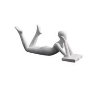 Okeeyseda Estatua de Lectura Nórdica, Figuras de Resina, Decoración de Escritorio, Escultura, Adorno de Arte Moderno, Decoración para el Hogar y la Oficina, C