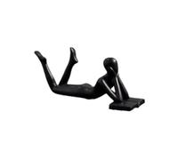 Okeeyseda Estatua de Lectura Nórdica, Figuras de Resina, Decoración de Escritorio, Escultura, Adorno de Arte Moderno, Decoración para el Hogar y la Oficina, Negra C