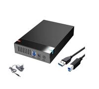 Okeeyseda Estuche para Disco Duro A USB 3.0 de 3,5 Pulgadas: Carcasa para Disco Duro Externo, Transferencia de Datos, Caja para Disco Duro para PC y Portátil, Enchufe UE