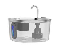 Okeeyseda Fuente De Agua para Mascotas Fuente De Acero Inoxidable para Mascotas para Beber Agua para Perros Bomba Ultra Silenciosa para Gatos Dentro del Perro Mascotas