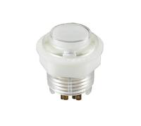 Okeeyseda Interruptor de Botón Pulsador para Máquina de Juegos ABS de Calidad con Luz Iluminada Botón de Consola de Juegos de 24 mm con 4 Terminales A