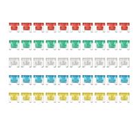 Okeeyseda Juego de Fusibles Mini Cuchilla de Perfil Bajo de 50 Piezas ATT Car Truck RV 10/15/20/25 / 30AMP Set