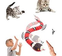 Okeeyseda Juguete de Serpiente de DeteccióN Inteligente, Juguetes Interactivos para Gatos Juguete de Serpiente EléCtrico de SimulacióN Realista Recargable por USB