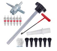 Okeeyseda Kit Herramientas para Cambio Rápido Válvula Neumático, Kit Herramientas para Cambio Rápido Vástago Válvula Neumático, Vehículo Terreno, Camión, Motocicleta, Etc. A