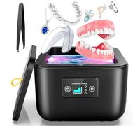 Okeeyseda Limpiador UltrasóNico, MáQuina Limpiadora Dental UltrasóNica De 45 KHz Con 3 Temporizadores, Limpiador UltrasóNico UV Para Relojes, Enchufe De La UE
